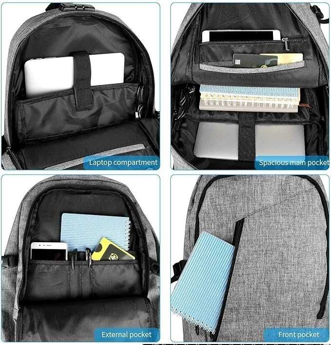 Nowy antykradzieżowy plecak na laptopa / torba / port USB WENIG 15,6'!