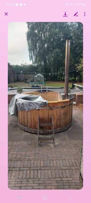 Balia ogrodowa 6osobowa 2m x2m  na przyczepie  na zimę w bdb stanie