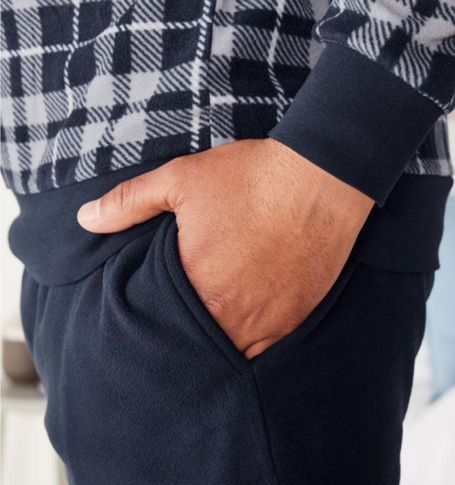 M-L-XL Тепла флісова чоловіча піжама, livergy.