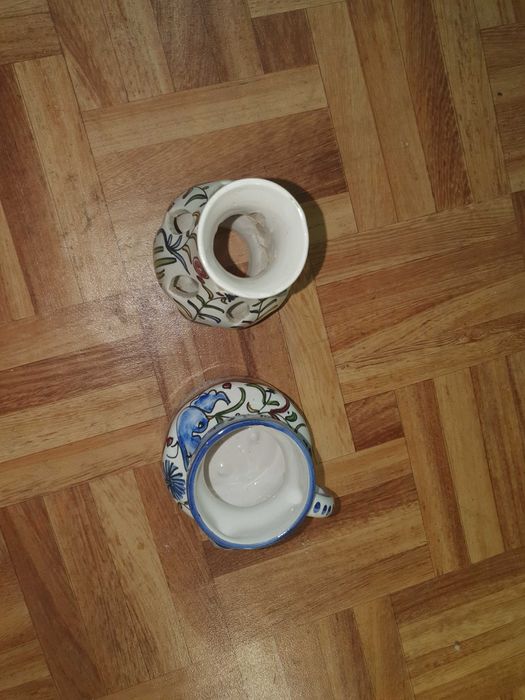 Porta vela de porcelana