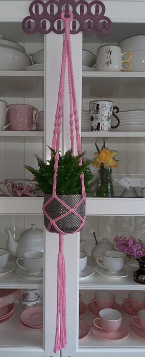 Kwietnik makrama*boho *sznurek 100% bawełna*hand made