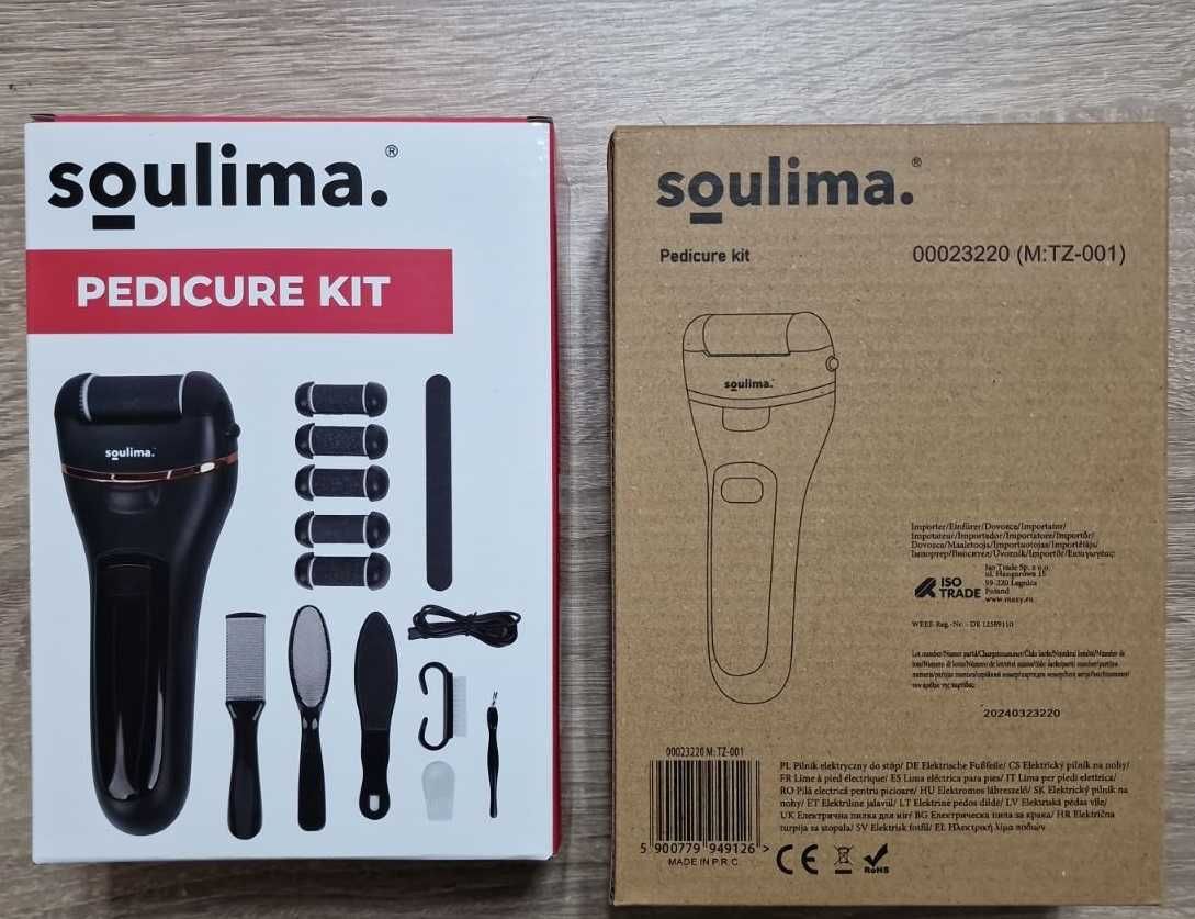 Акумуляторна Пилка та Пемза для Ніг Soulima 12 предметів для догляду