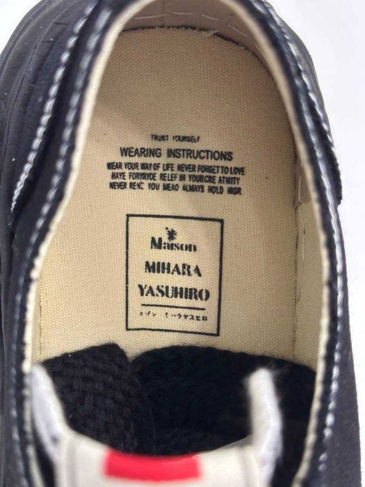 MMY Maison Mihara Yasuhiro кеди кросівки чорні білі черные кроссовки