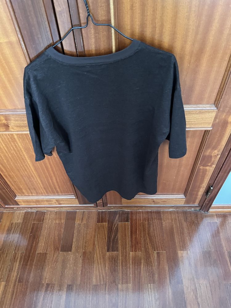 Tshirt castanha oversized da Massimo Dutti
