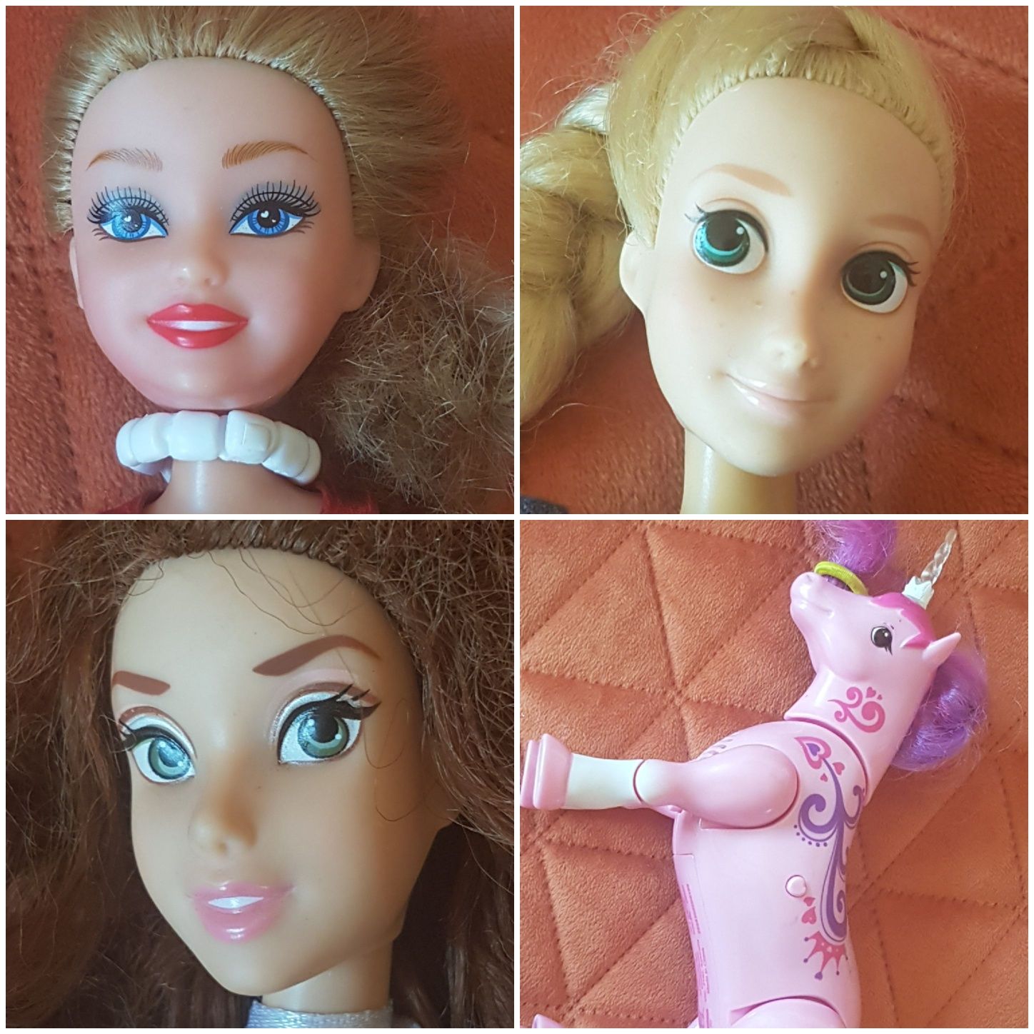Zestaw 10 zabawek lalek Barbie i innych