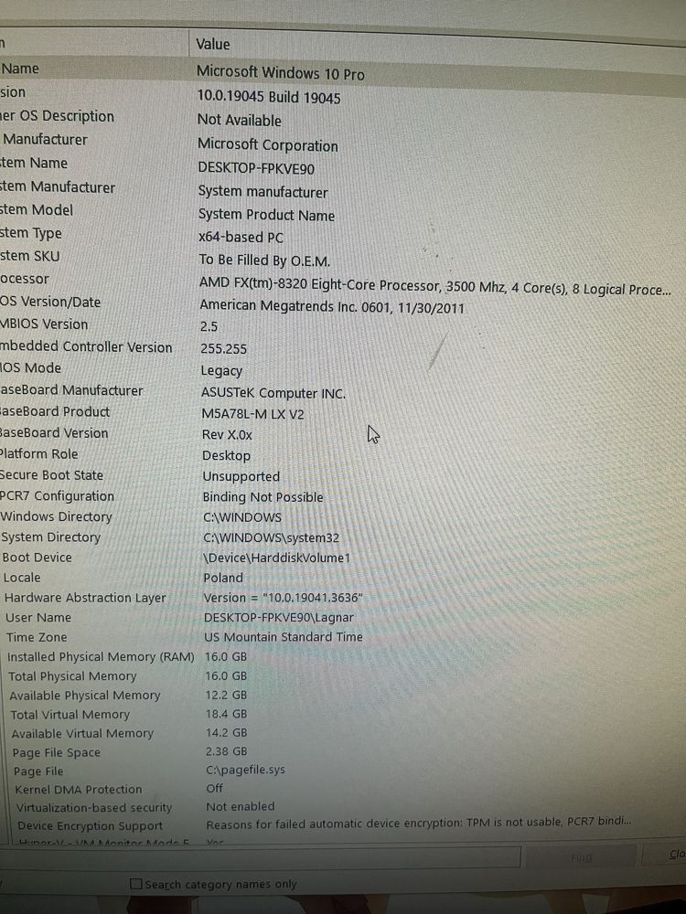 Komputer stacjonarny GTX960 AMD 8320 16 GB RAM 1,5TB SSD 1TBHDD
