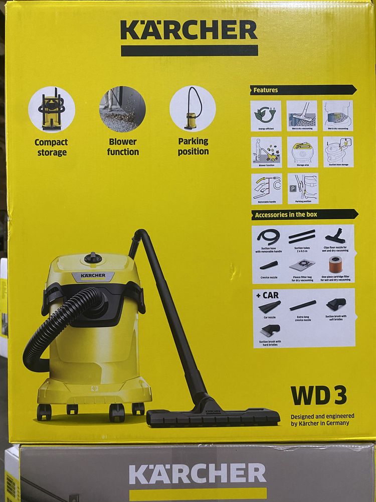 Професійний пилосос Karcher WD 3 V-17/6/20 Car (1.628-115.0) кершер