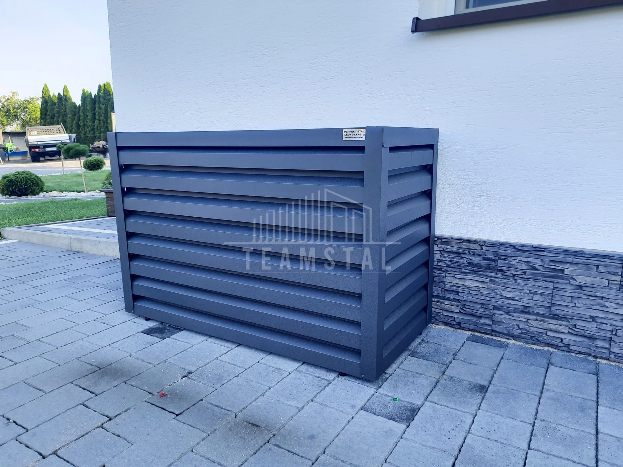 Osłona klimatyzatora - pompy ciepła 100x40x90 cm antracyt TS559