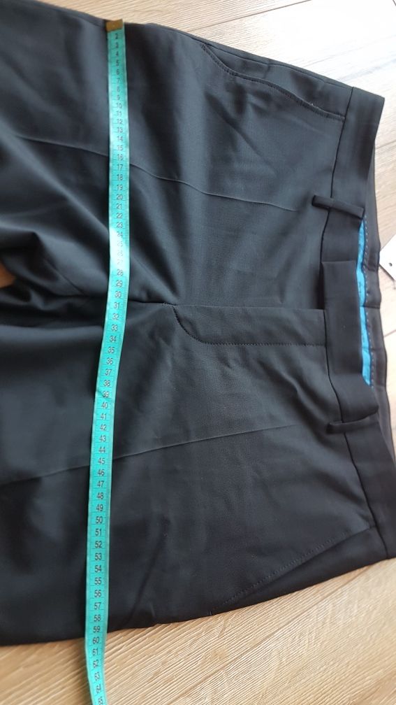 Męskie spodnie garniturowe Pierre Cardin eleganckie 27 XL czarne męski