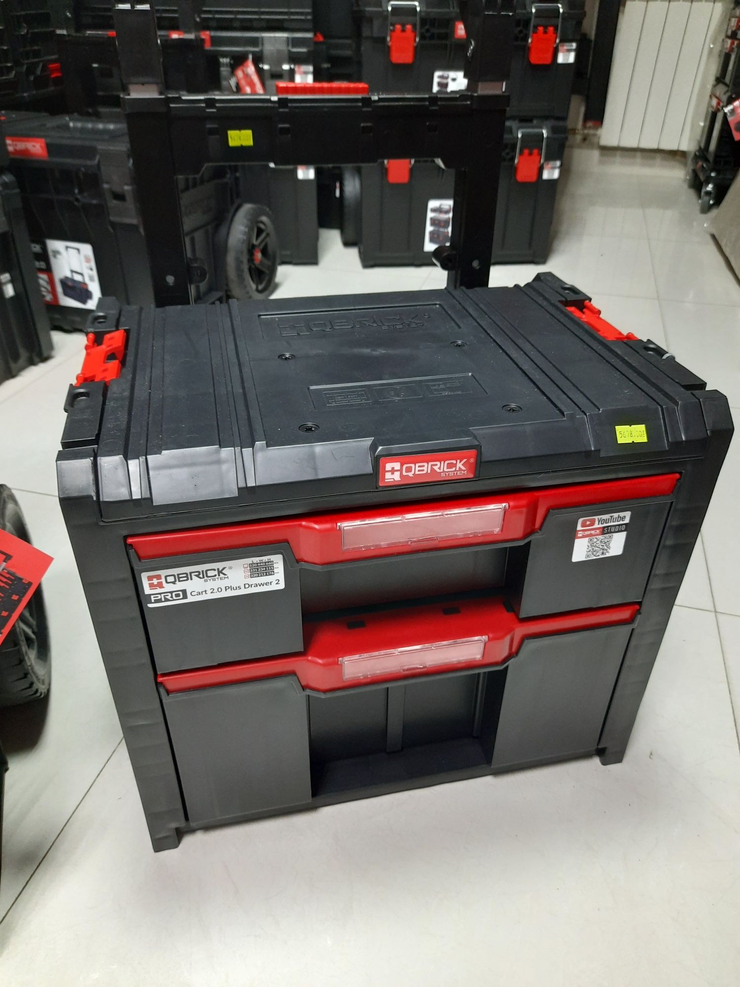 Ящик на колесах QBRICK SYSTEM PRO CART 2.0 PLUS DRAWER 2-  3