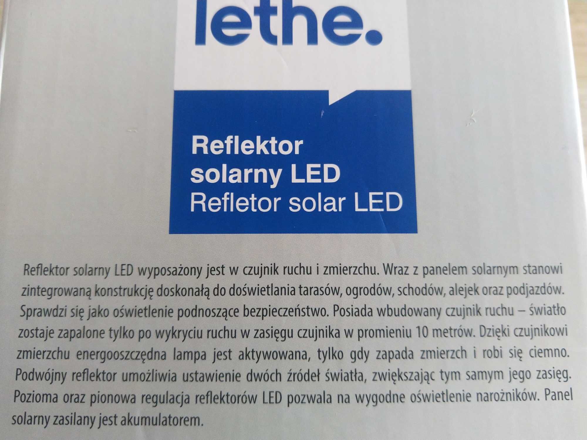 OKAZJA Reflektor solarny z czujnikiem ruchu i zmierzchu naświetlacz