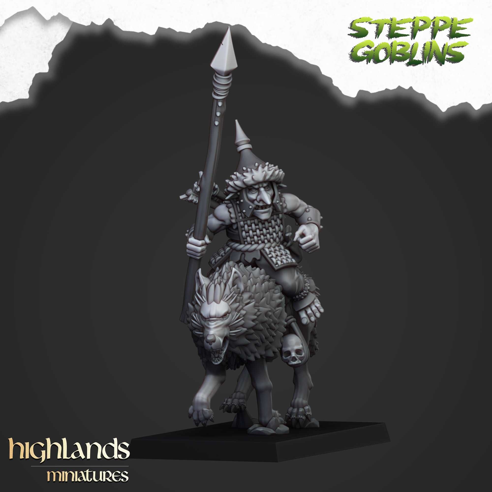 Mounted Steppe Goblins - WFB ToW AoS - Highlands Miniatures x5