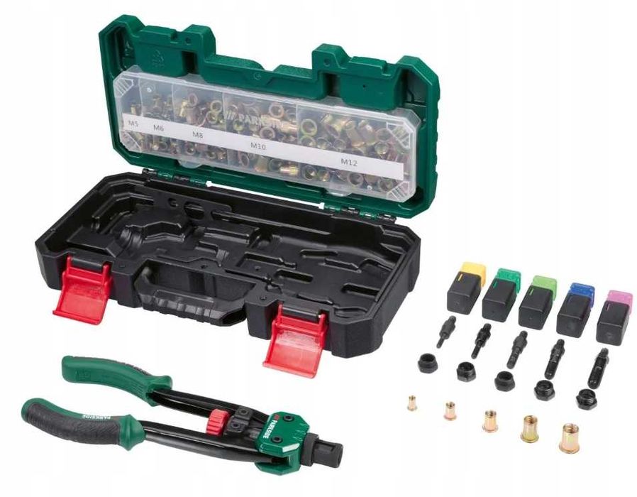 PARKSIDE Nitownica Ręczna Dźwigniowa Szczypce Nitonakrętki 151-element