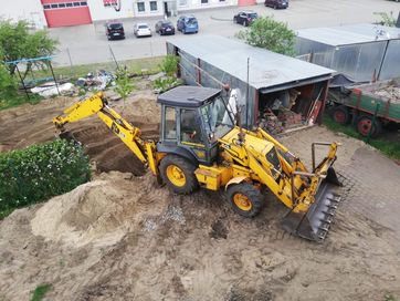 Usługi ziemne jcb 3cx koparko-ładowarką, odśnieżanie. Koszenie trawy