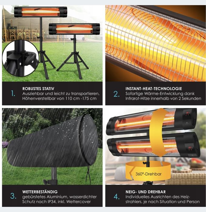 Promiennik podczerwieni, farelka, grzejnik, pilot