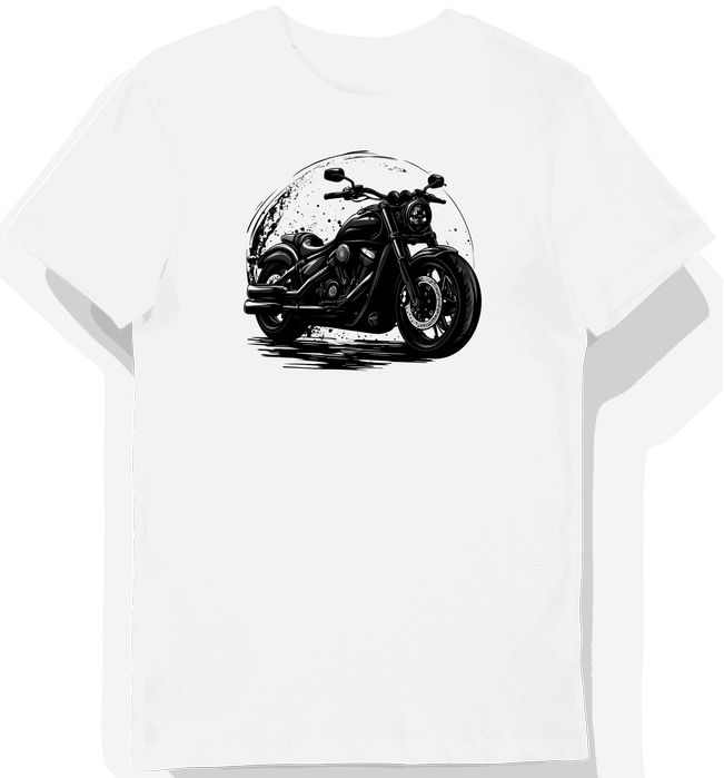 Koszulka męska biała z motywem nocnego ekspresu Yamaha S