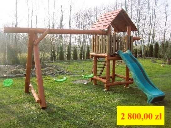 Plac zabaw dla dzieci, drewniany - dostępne od ręki!