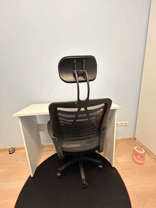 Fotel Biurowy Krzesło Ergonomiczne Czarny Materiałowy Gamingowy