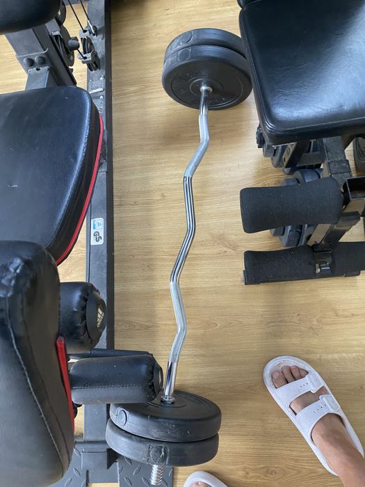 Atlas Adidas , ławeczeka,hantle orbitrek, sztanga