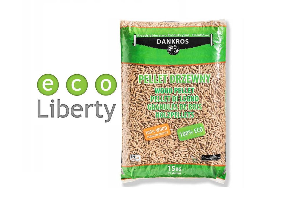 Pellet DANKROS 6mm ENplus A1, Jasny Iglasty pelet A1 / Darmowa Dostawa