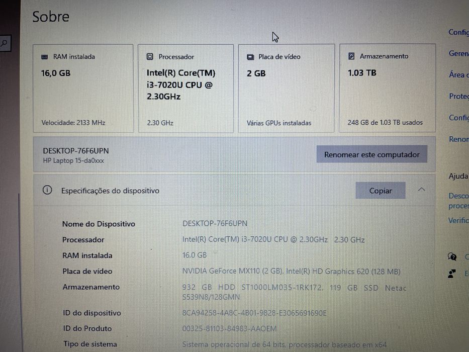 Notebook HP em otimas condicoes