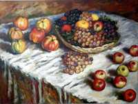 ''Martwa natura z jabłkami ''- obraz olejny 80x60 cm.