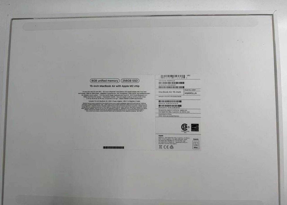 MacBook Air 15 m2 8/256Gb