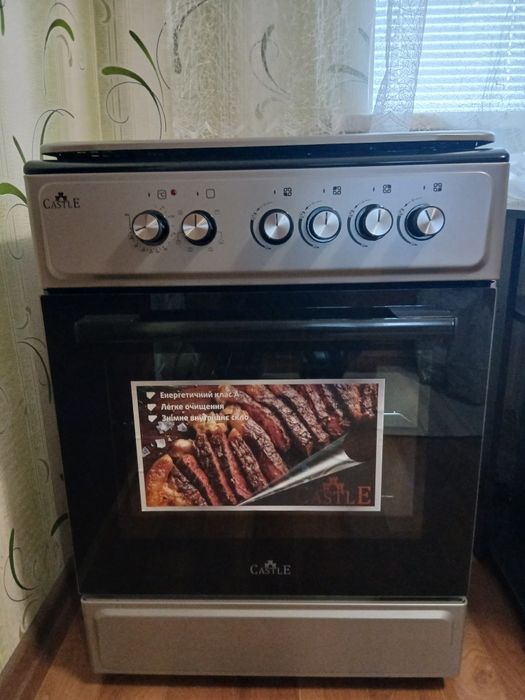 Газова плита з грилем, електро підпалювали,  нова.