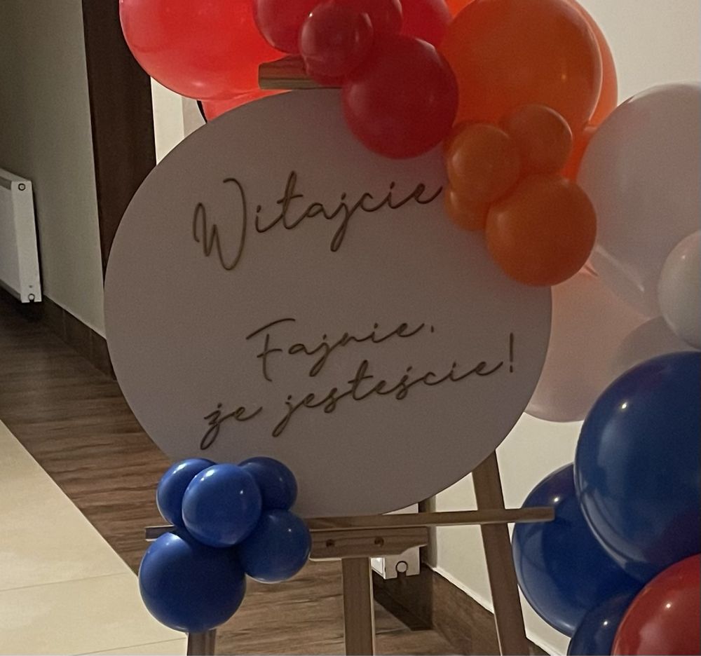 Tablica powitalna dla gości