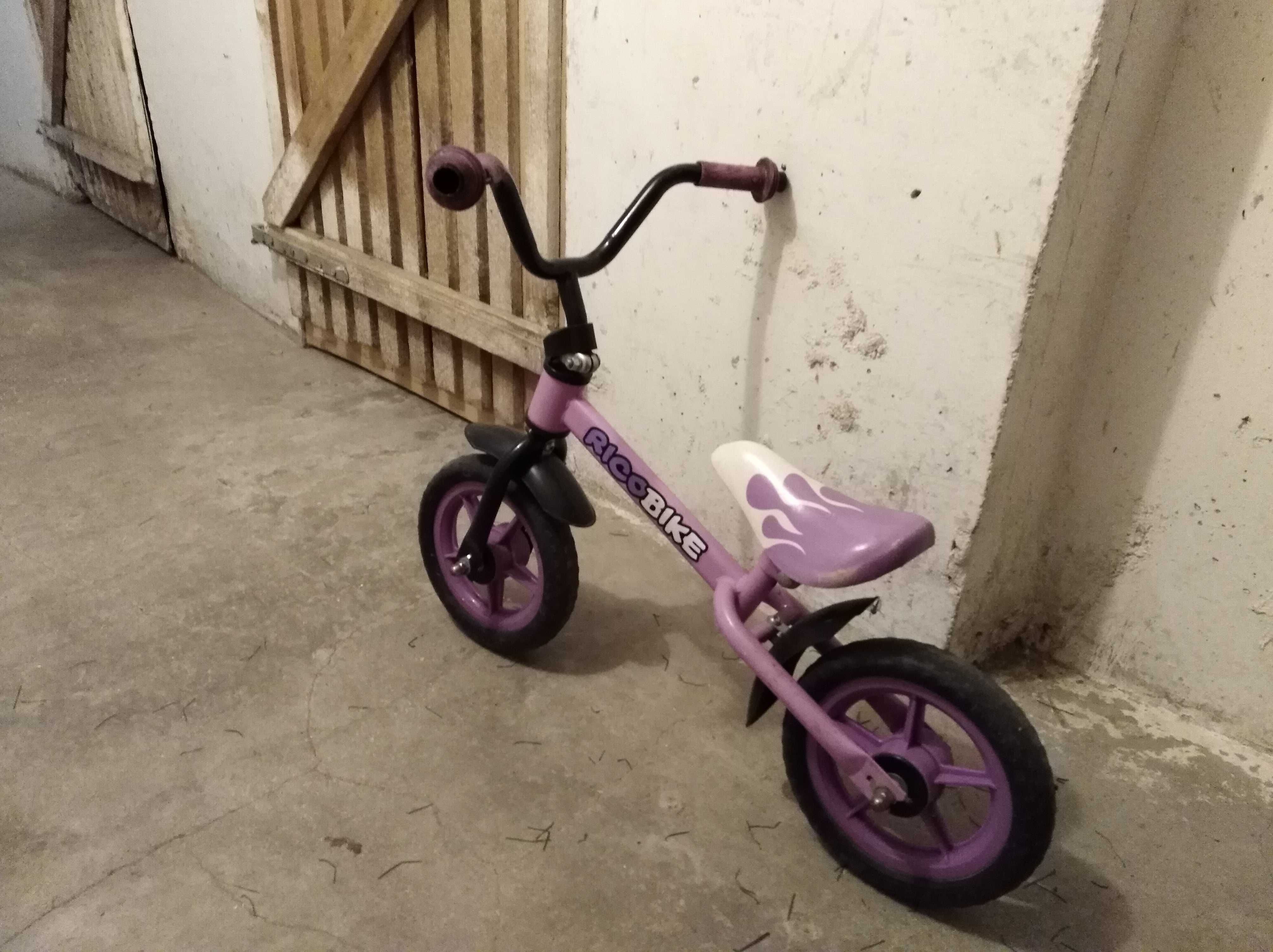 Rower rowerek biegowy Ricobike metalowy różowy