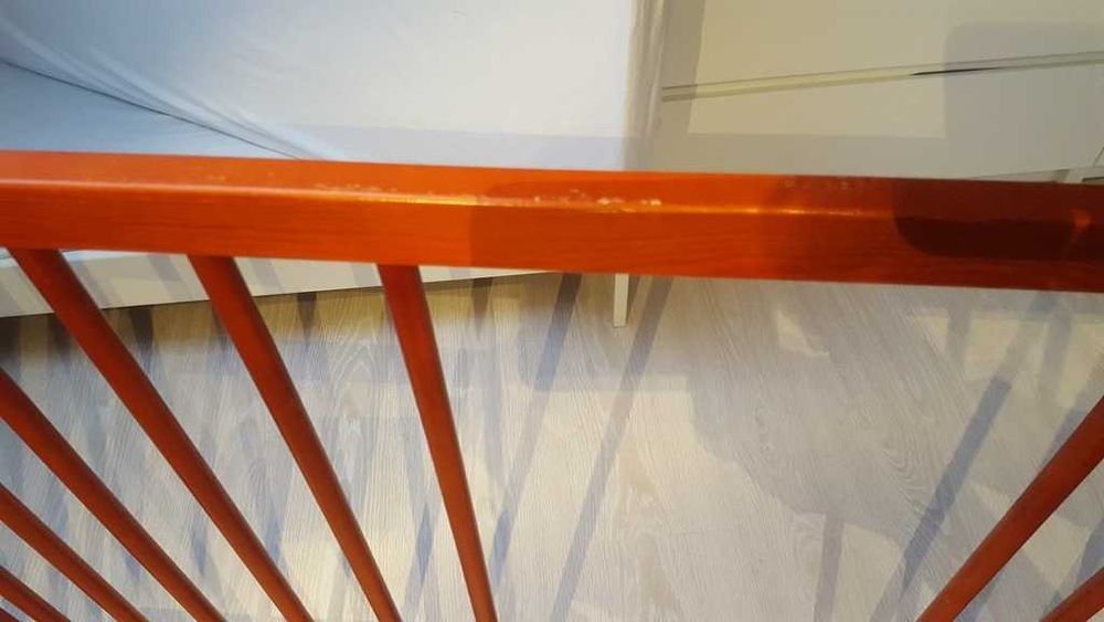 Łóżeczko drewniane+materac Ikea vyssa vackert