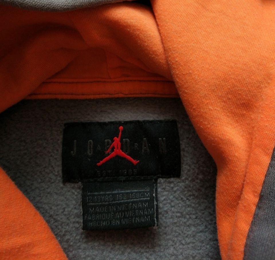 Серое подростковое женское худи свитшот футболка Jordan размер XS-S