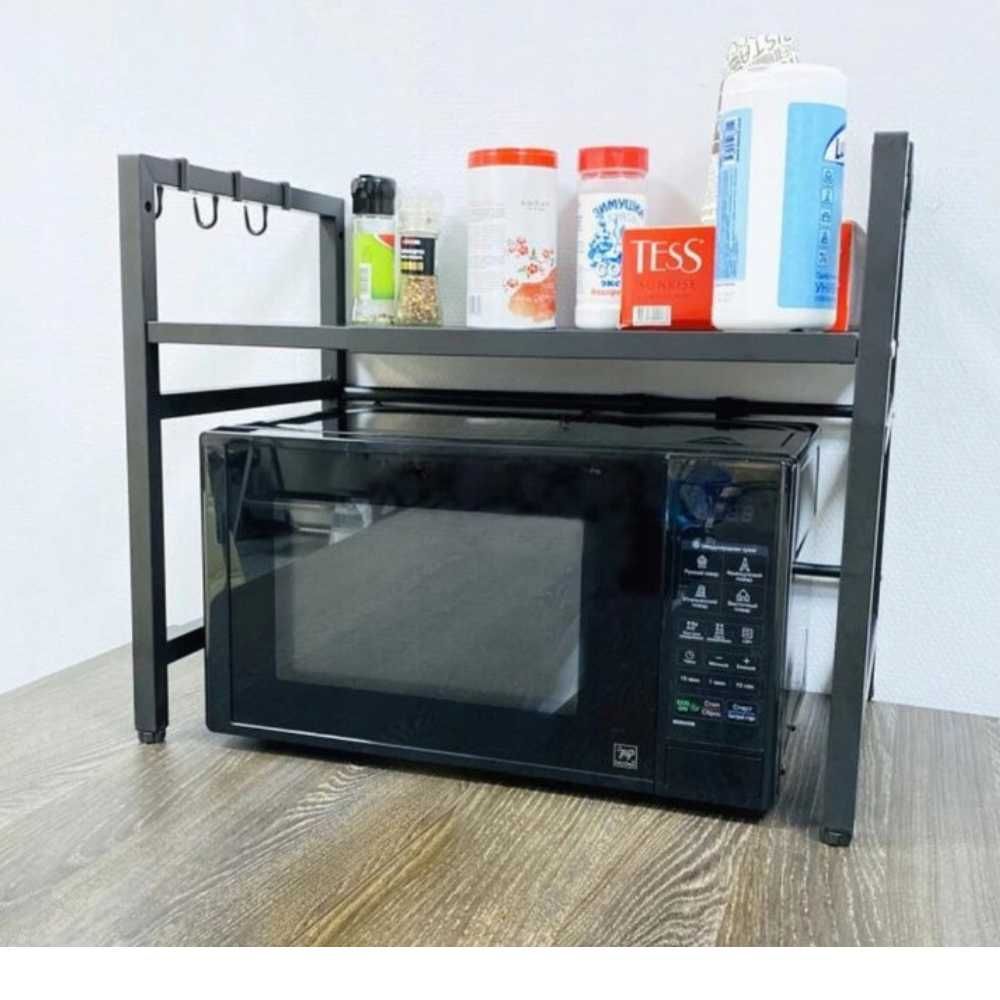 Metalowa PÓŁKA na mikrofalówkę ROZSUWANA regulowana KUCHENNA organizer