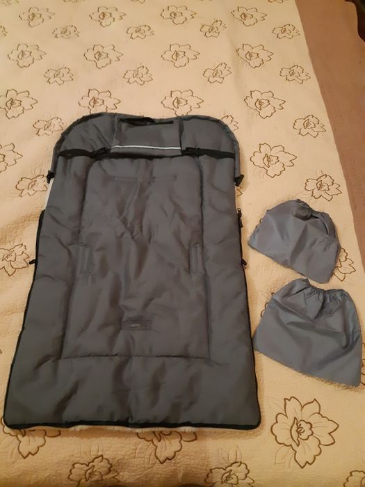 Дитячий зимовий конверт в коляску на овчині футмуф