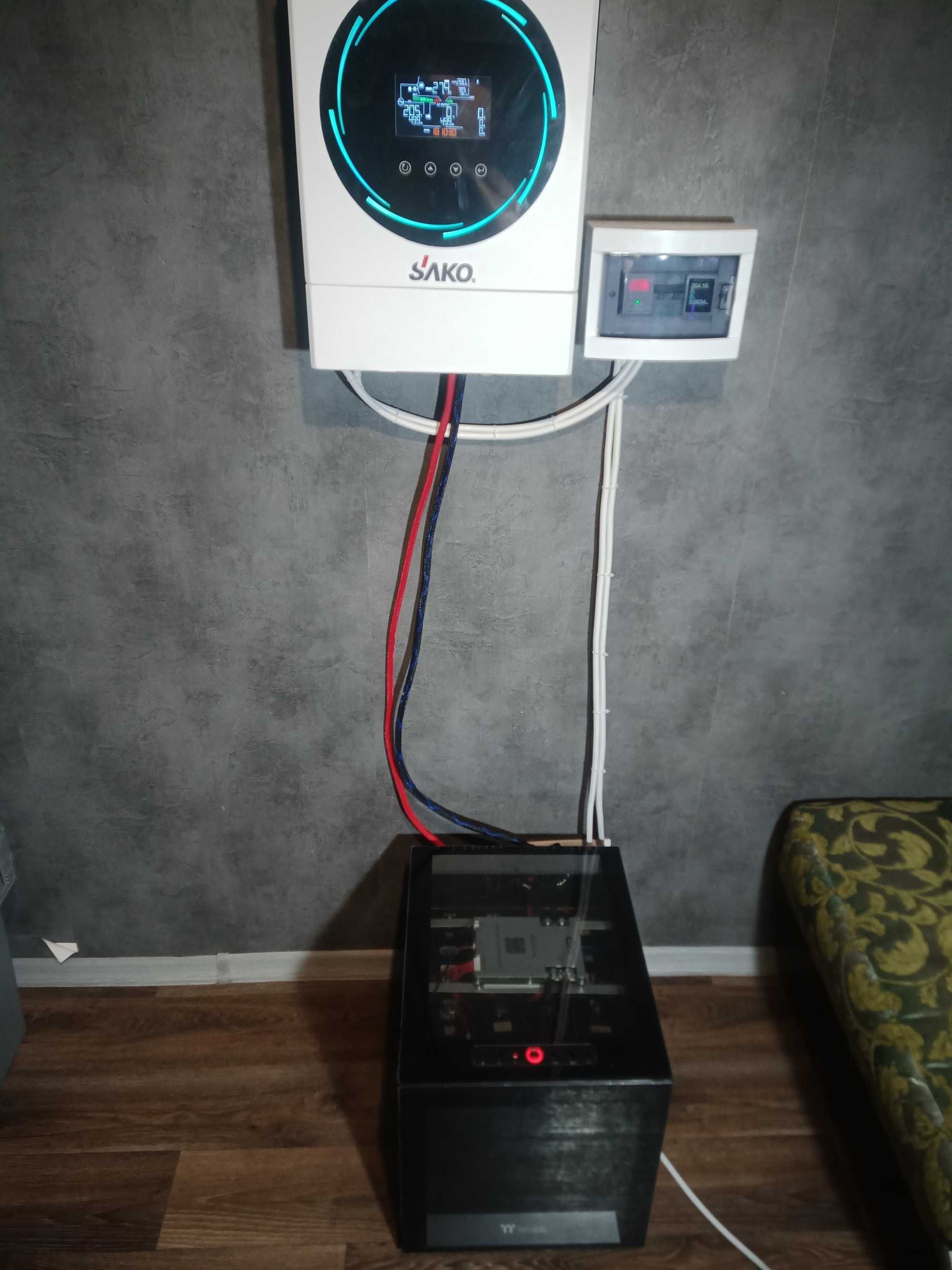 Резервне живлення інвертор та аккумулятор 24v 7000w зарядка 3 години
