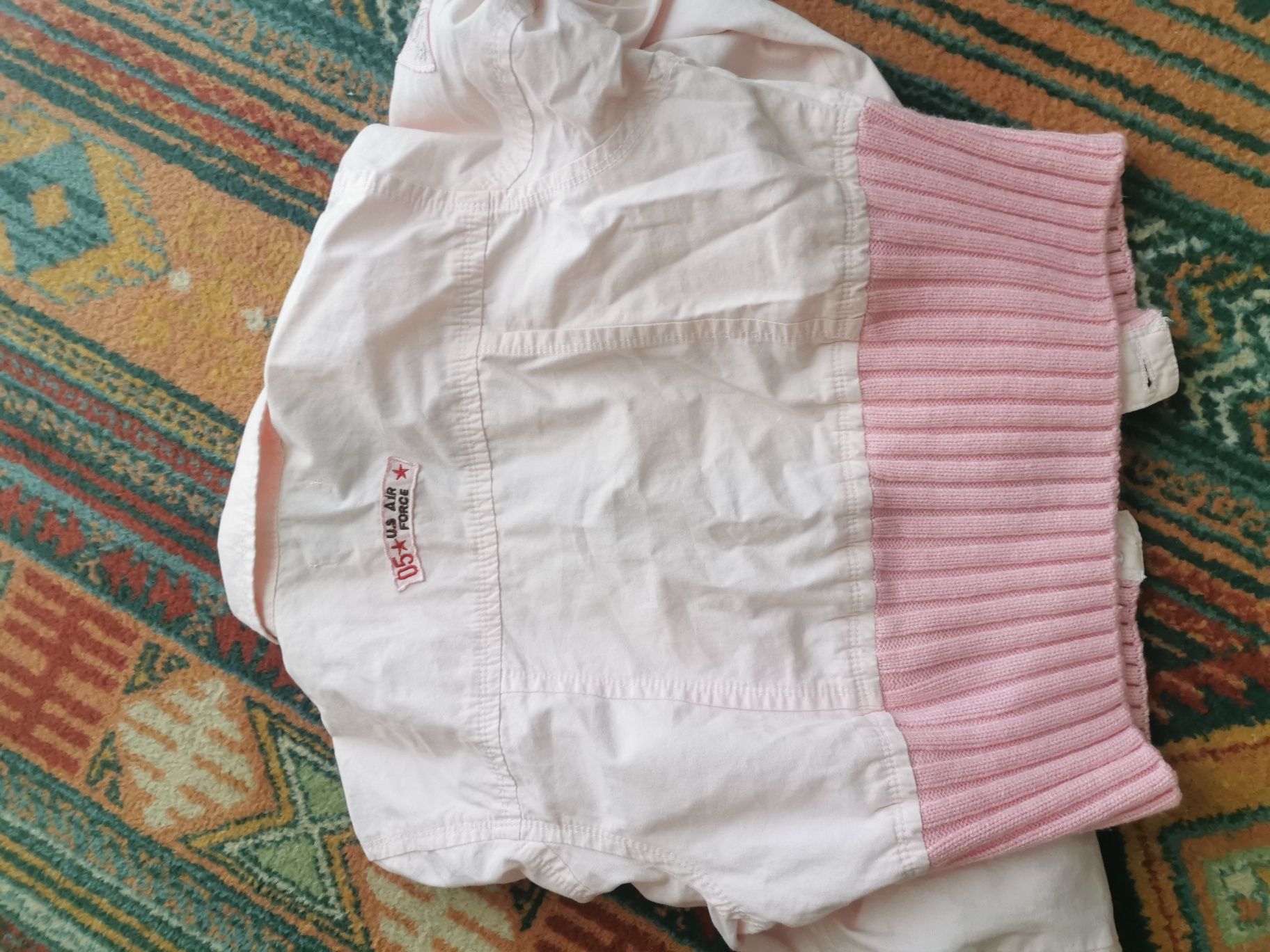 Kurtka do pasa ZOE bluza bawełniana ze ściągaczem różowa r.40