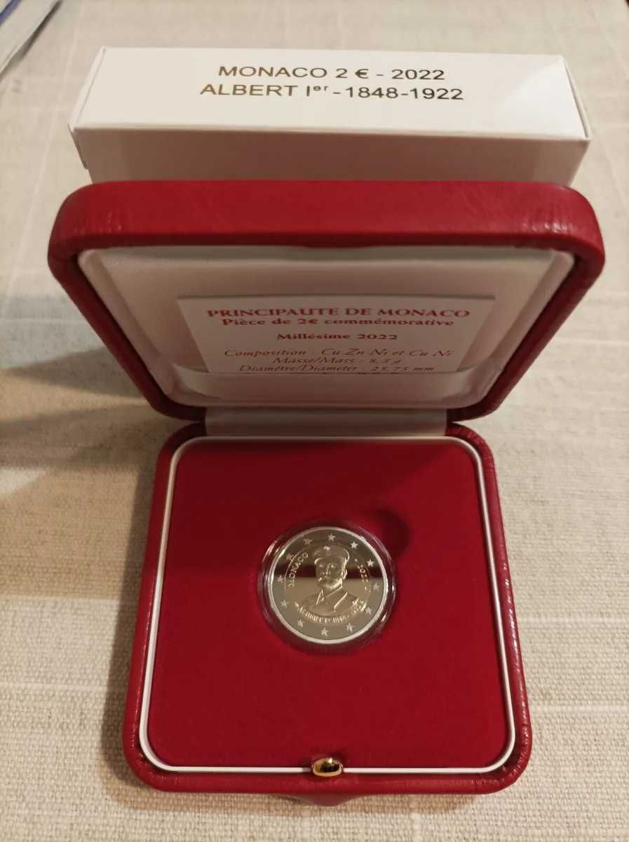 Moeda comemorativa Monaco 2 euro Proof 2022