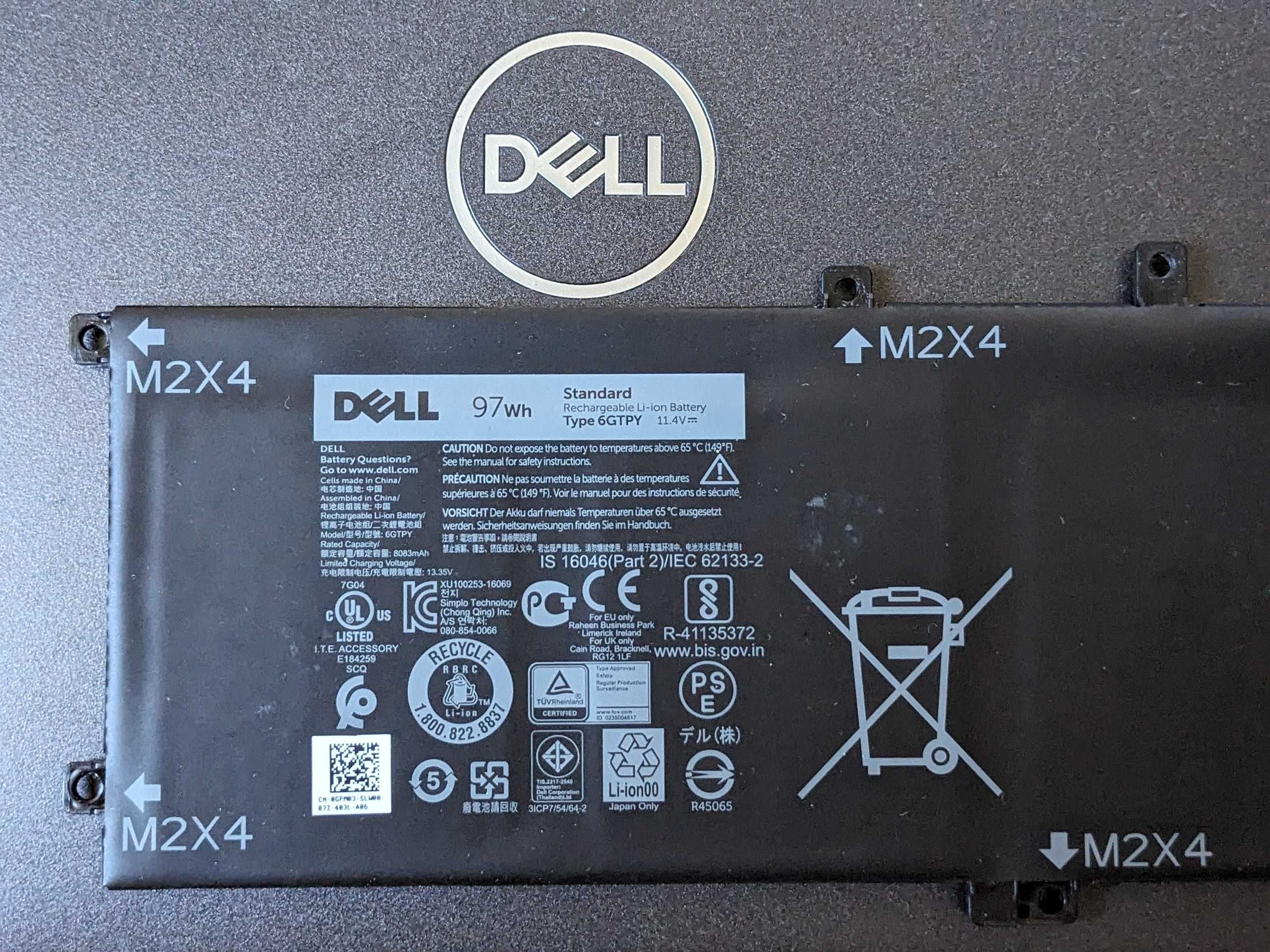 Акумулятор Dell 7480, 5470 батарея Dell 7400, Dell 5590