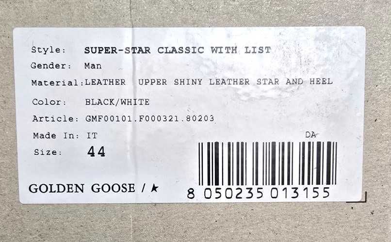 нові оригінальні Кеди чорні GOLDEN GOOSE Superstar 43 розмір