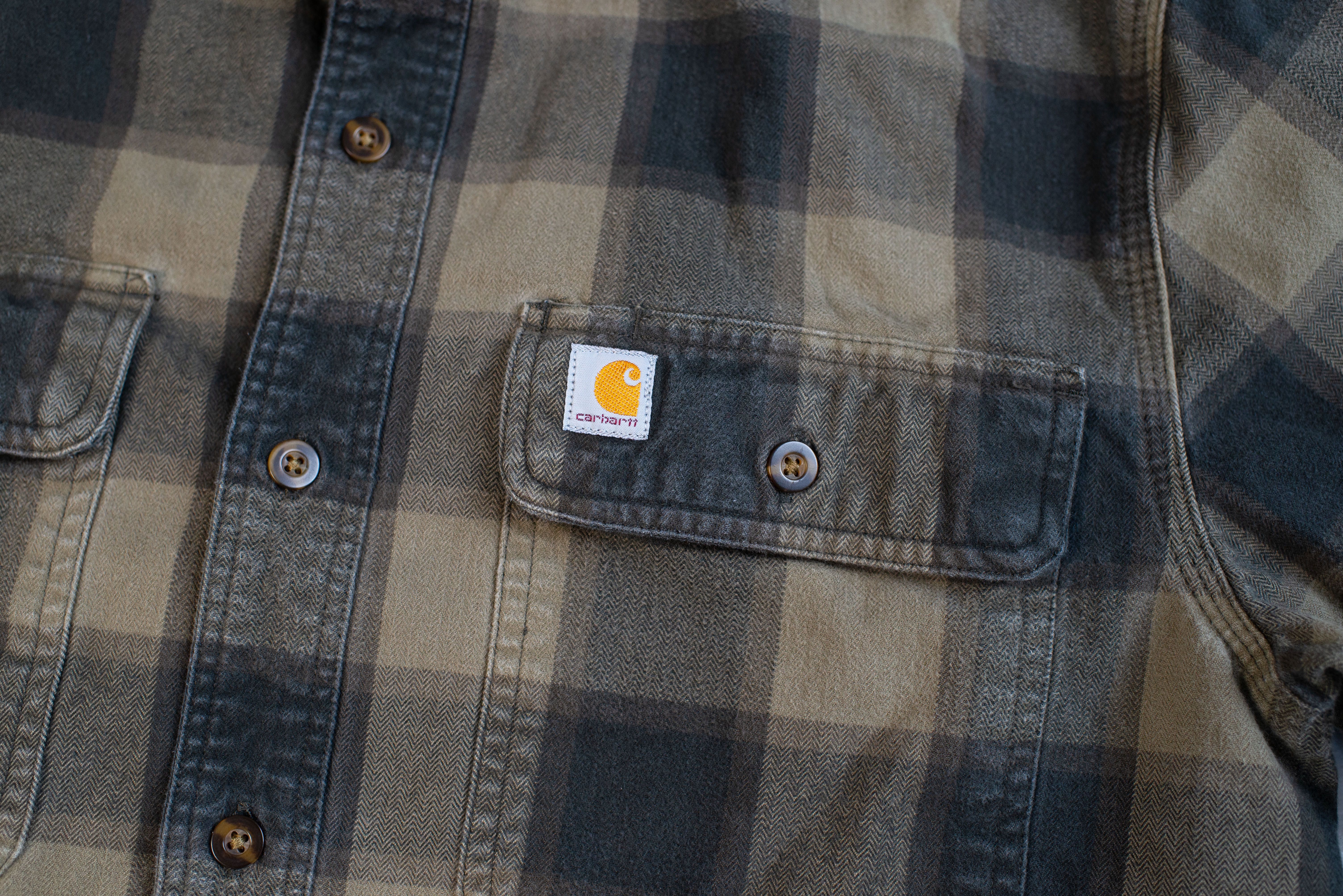 Чоловіча сорочка з довгим рукавом Carhartt Кархарт, колір Burn Olive