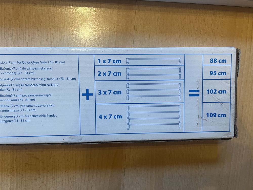 Przedłużka do bramki zabezpieczjacej Safety 2 szt