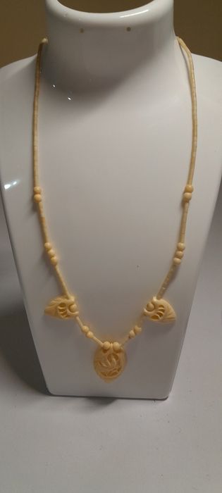 Кольє вінтажне, "Жар-птиця", кость натуральна.