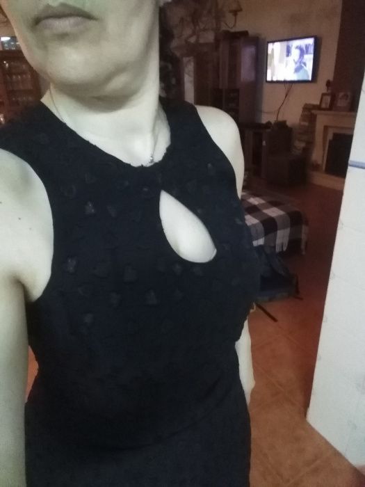 Vestido preto cerimónia de confecção