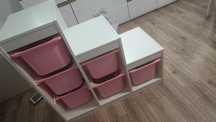Sprzedam Ikea półki na zabawki trofast pudełka różowe biały