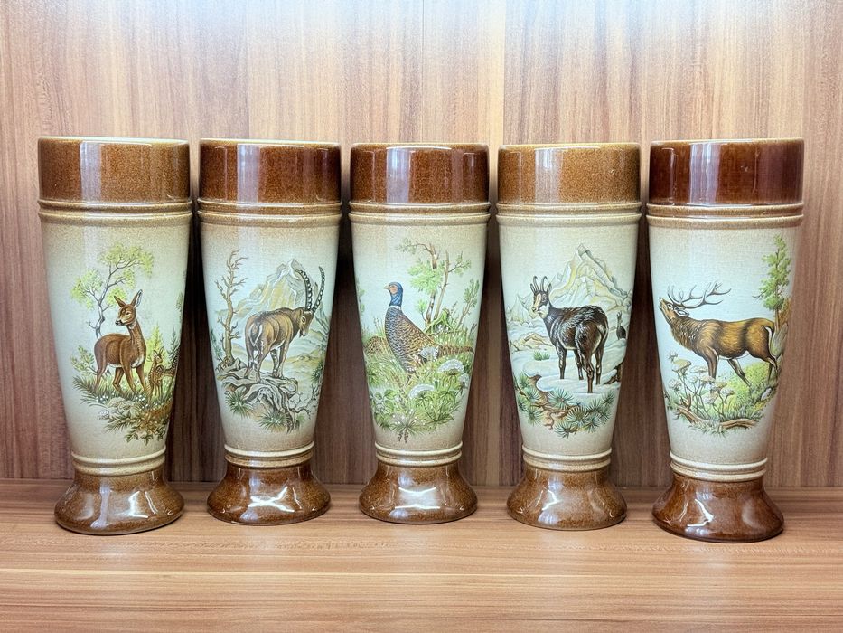 Винтажные керамические пивные бокалы производства GDR Германия