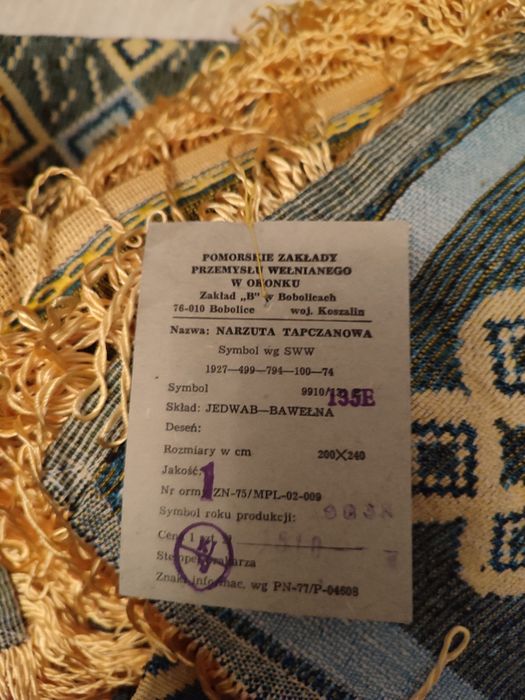 Narzuta jedwab/bawełna 200x240 cm