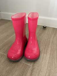 Чобітки гумові резинові чоботи для дівчинки рожеві