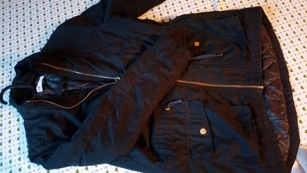 Kurtka "parka" chłopięca czarna 146/158