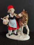 Porcelana Turyngia Figurka Czerwony Kapturek C. Scheidig Grafenhal