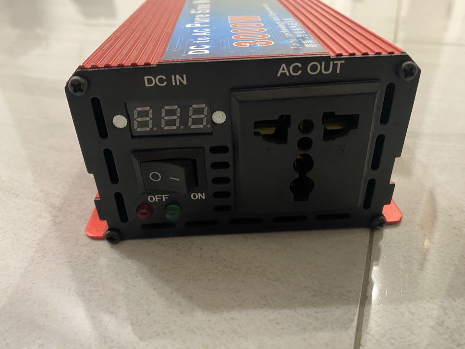 Інвертер 12 вольт 3000 ват. Чистий синус. Працює з газовим котлом.